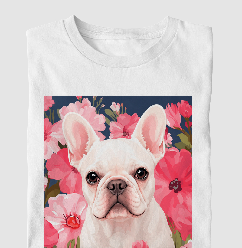 🌸 Frenchie in Bloom - Camiseta Infantil