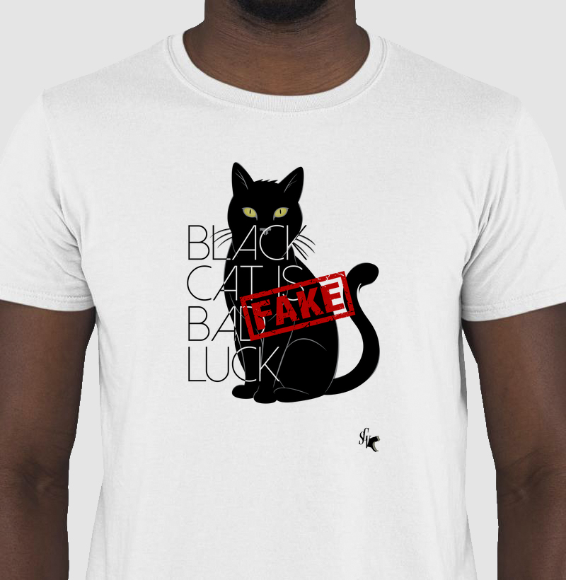 BLACK CAT IS BAD LUCK - FAKE