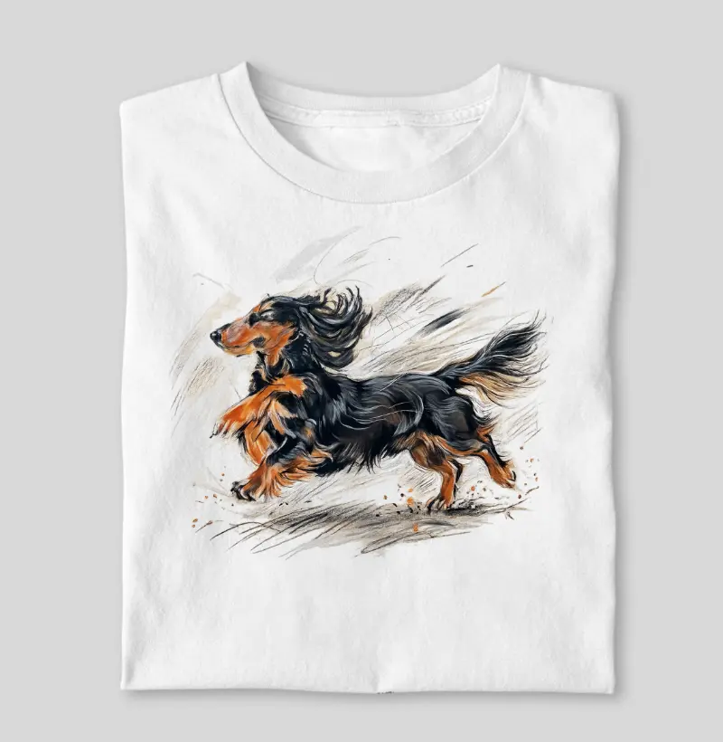 Dachshund em movimento 