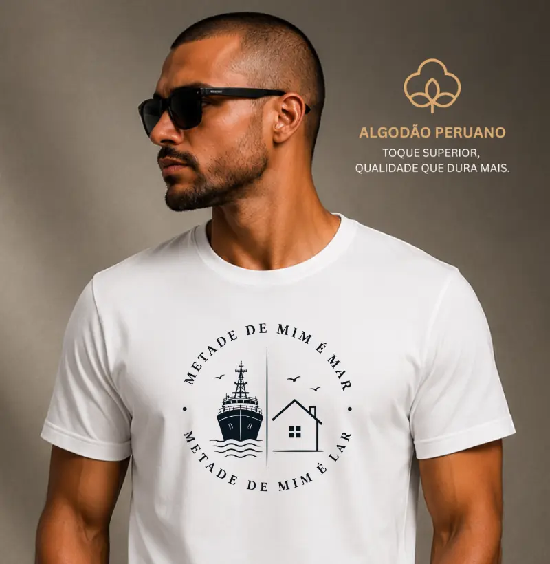 Dois mundos - Camiseta Algodão Peruano