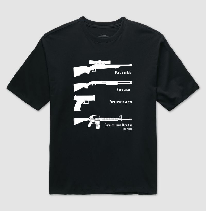 Para Seus Direitos CAC Pobre - Camiseta Oversized