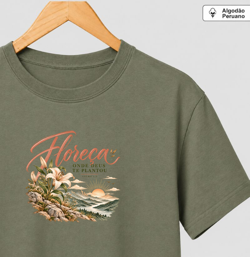 Floreça - Camiseta Algodão Peruano