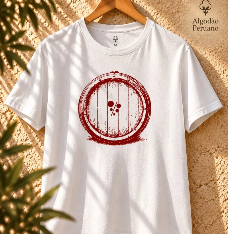 Camiseta Brasil de Vinhos - Barrica Vinho