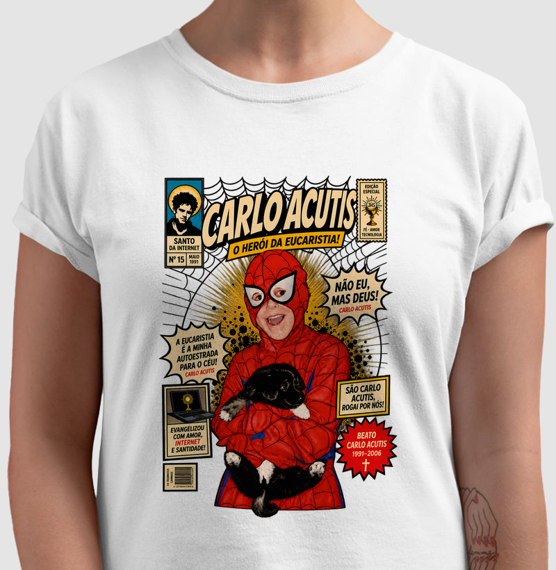  São Carlo Acustis - O Homem-Aranha - Camiseta