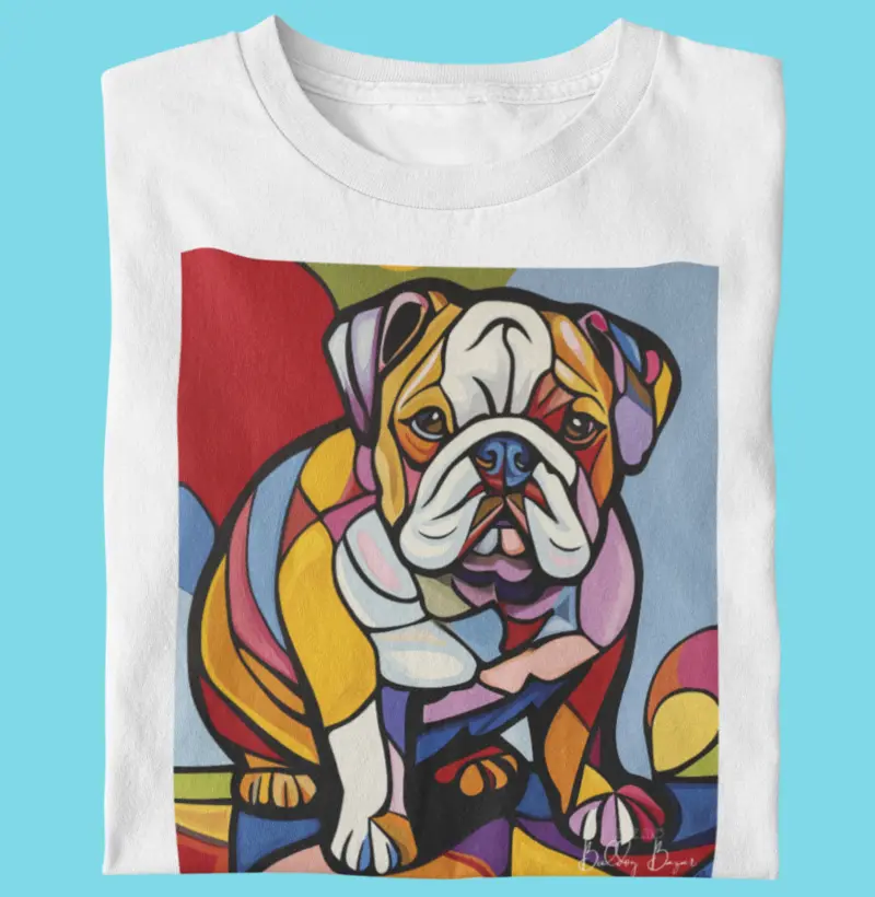 Camiseta Bulldog Ingles "Picasso Perdido II"