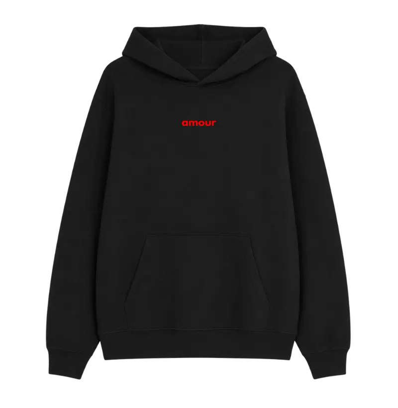 amour vermelho moletom hoodie