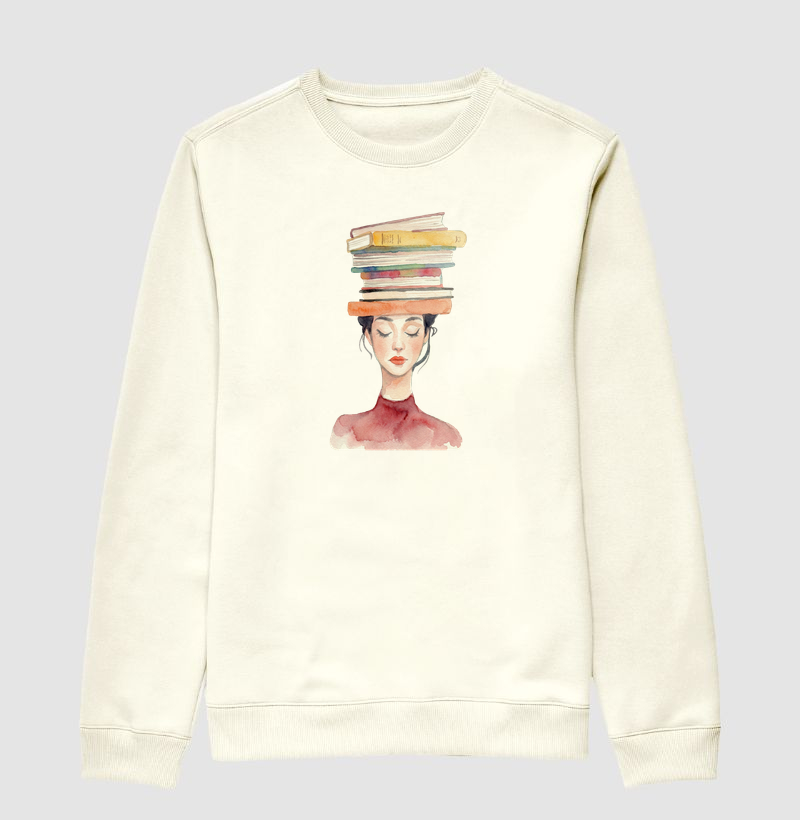 Aquarela - Muitos livros na cabeça