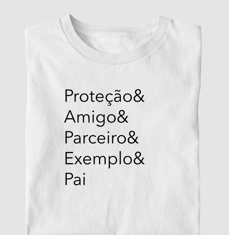 Camiseta Proteção & Amigo & Parceiro & Exemplo & Pai