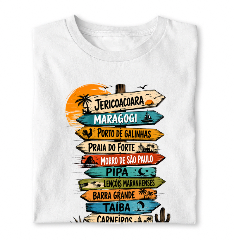 Camiseta Praias do Nordeste (1) | OxenteWear