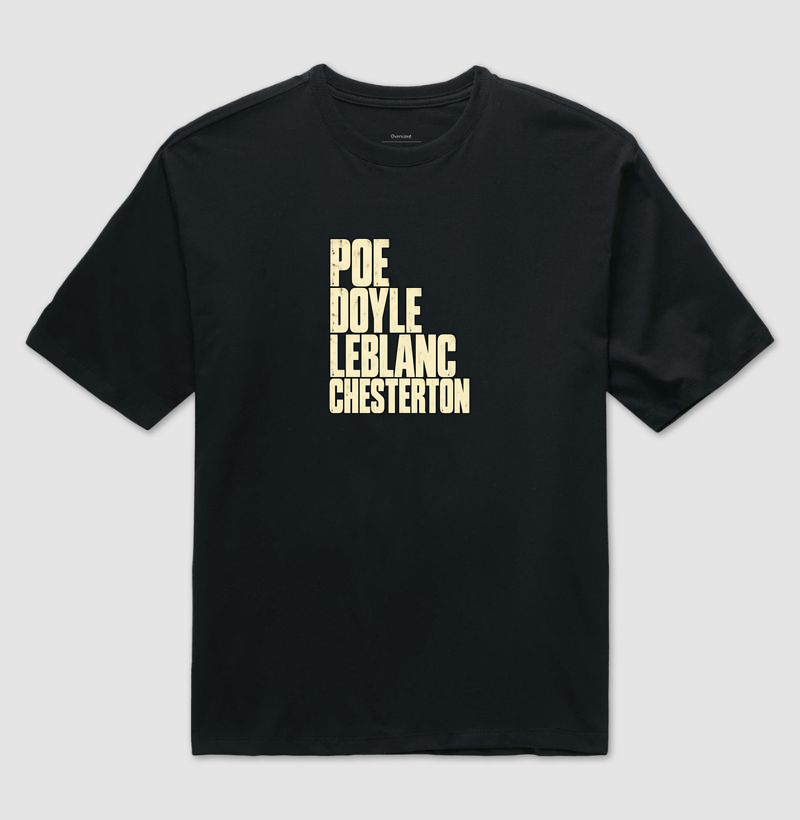 Mestres do Mistério — O Cânone Supremo da Dedução e da Ficção Policial - Camiseta Oversized