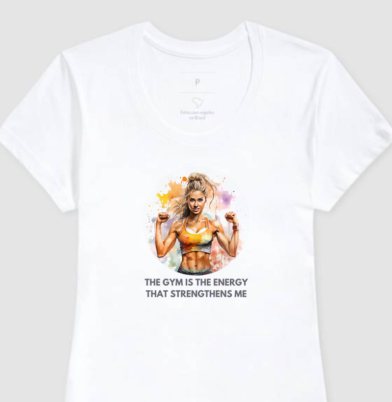 Camiseta Feminina Baby Look Mulher Slim Energy (BR)
