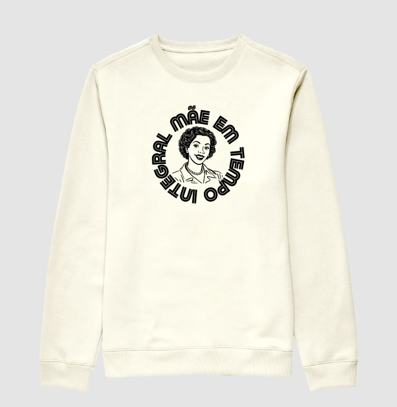 Suéter moletom Mãe em tempo integral - Algodão Premium - Retro Style - Mãe 2