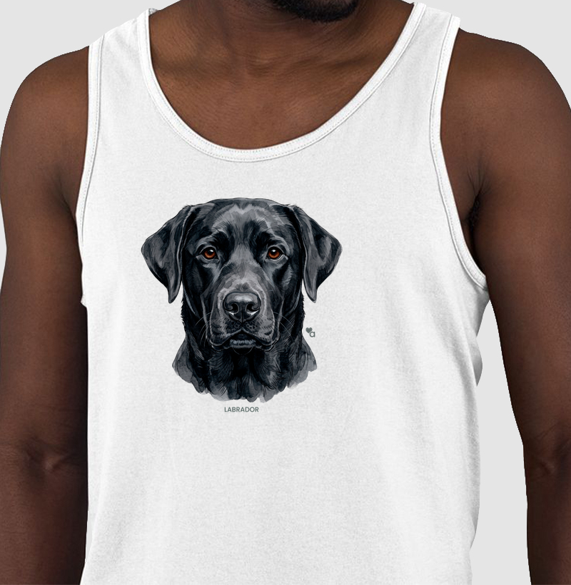 Cães - Labrador preto - Regata