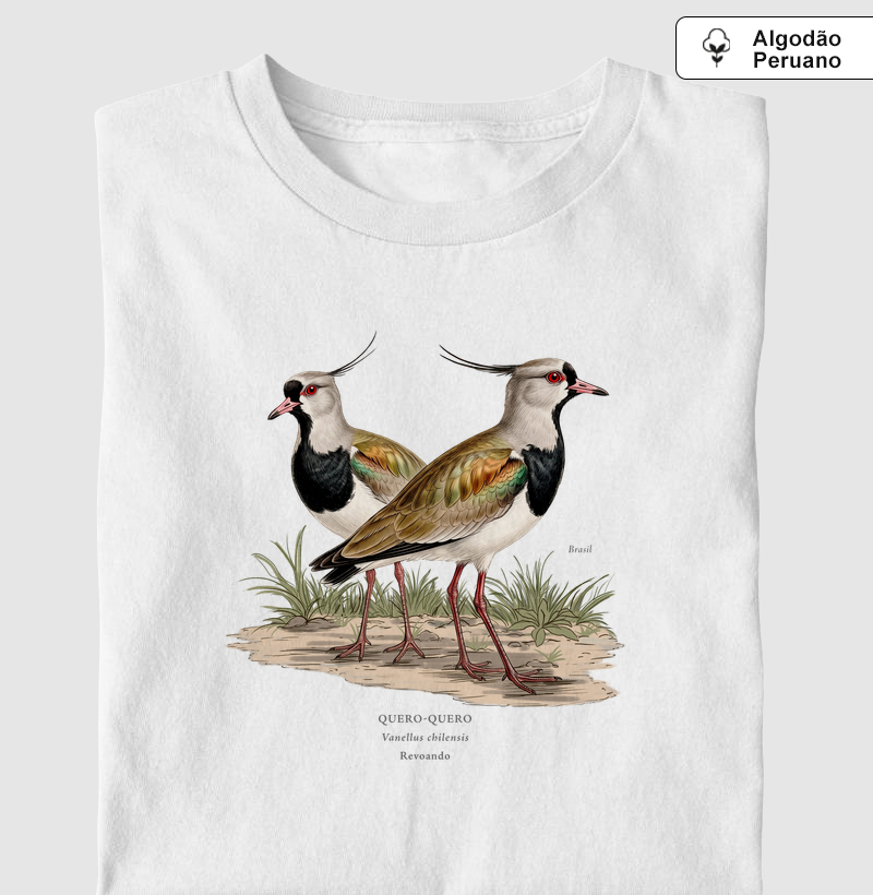 Naturalistas - Quero-quero - Algodão Peruano - Camiseta Algodão Peruano