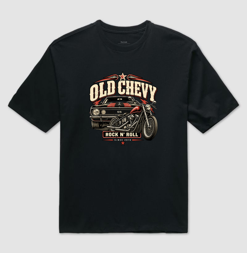 Road Legends | Steel & Wheels - Old Chevy - Camiseta Oversized