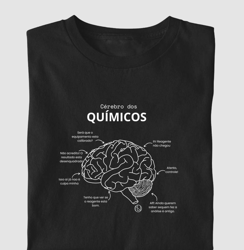 Camiseta Cérebro dos Químicos 