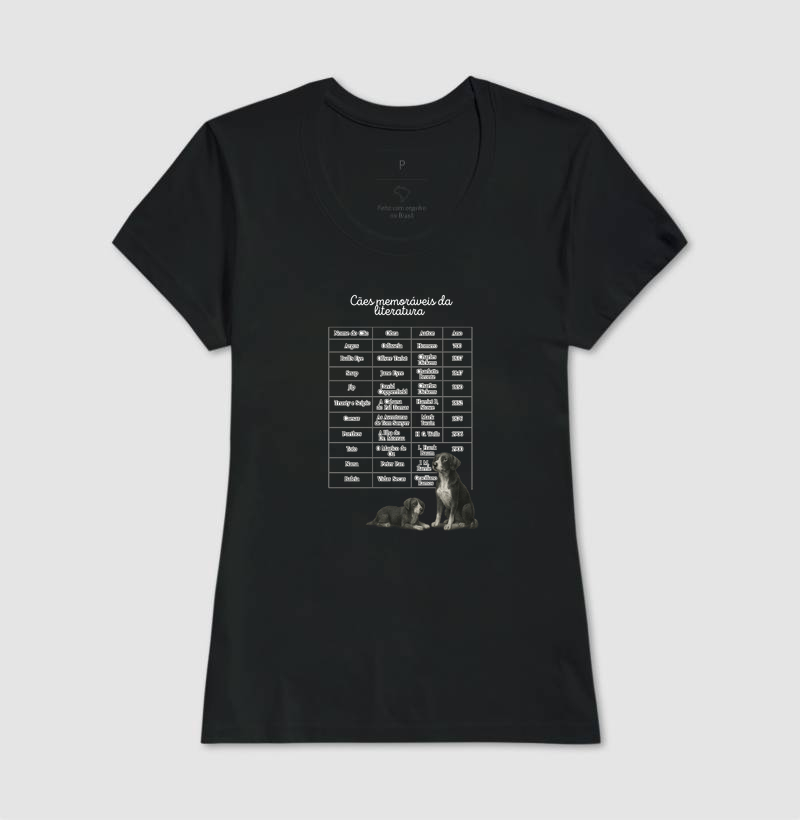CÃES MEMORÁVEIS DA LITERATURA – CAMISETA AFETIVA