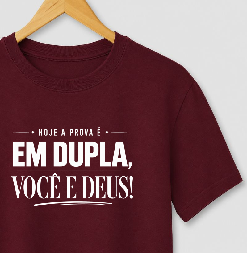 Camiseta Unissex Algodão Prova em Dupla 