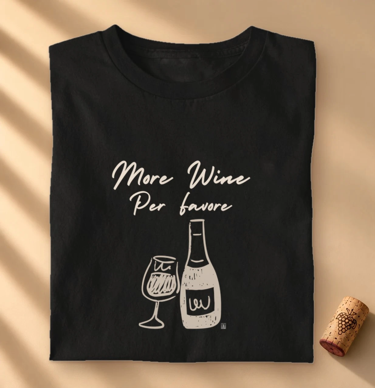 Camiseta Vinho - More Wine Per Favore