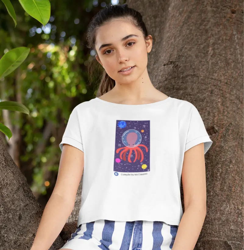 Camiseta Cropped  Universo by Gabo