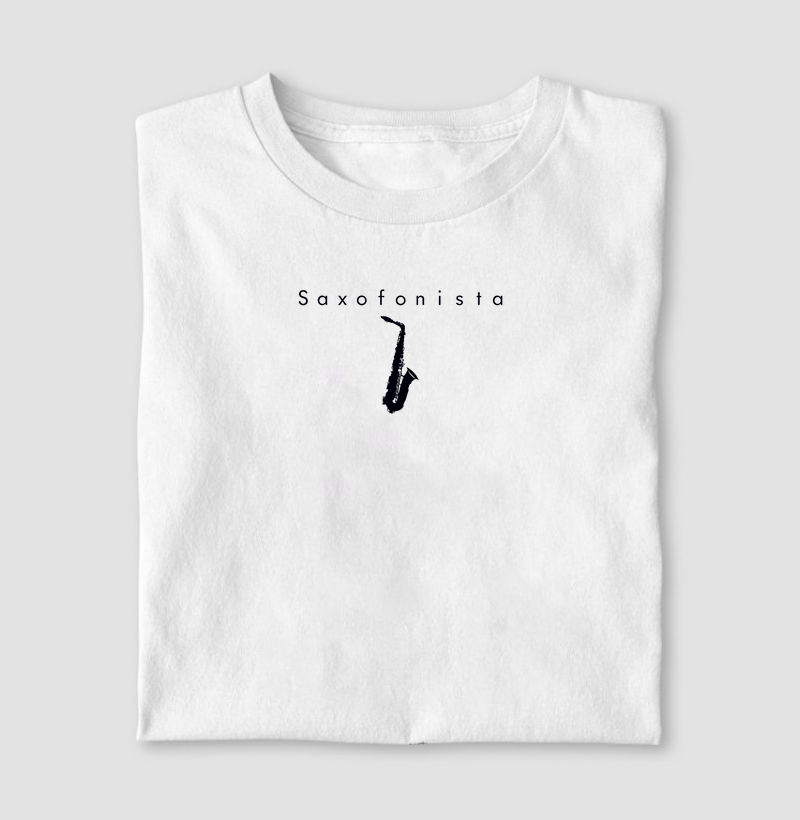 Camiseta Saxofone Alto Minimalista - M1