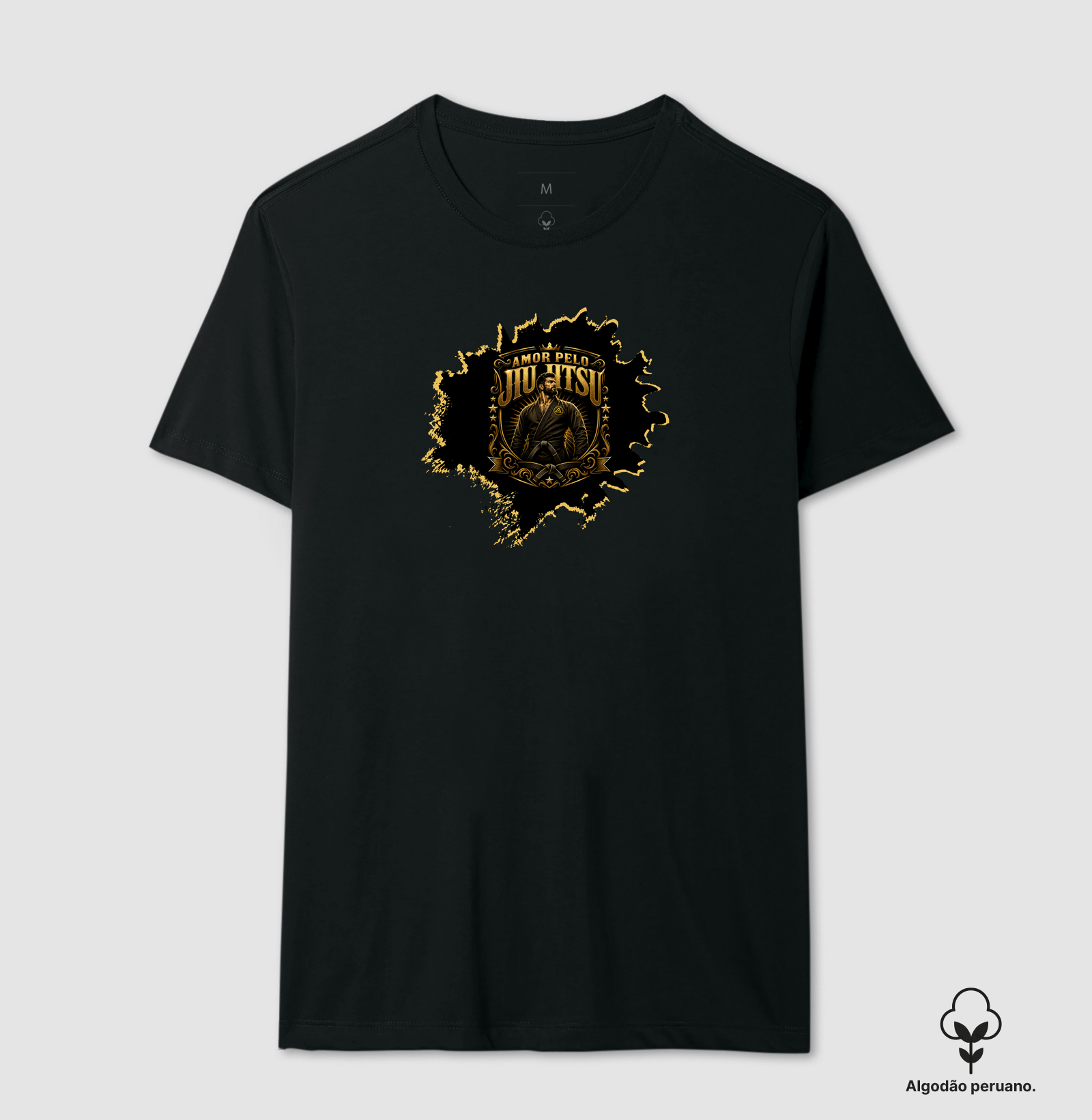 Amor pelo jiujtsu - Camiseta Algodão Peruano