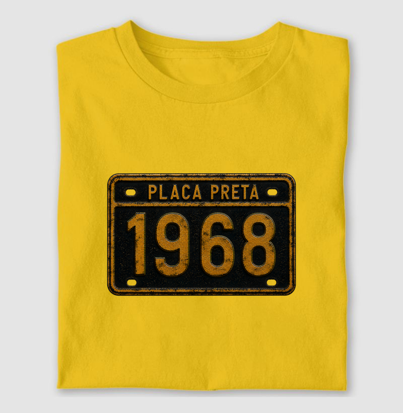 Camiseta Placa Preta 1968