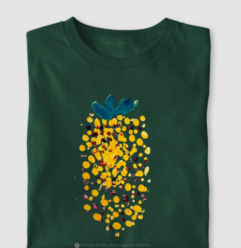 Camiseta Adulto Abacaxi Amarelo by Sabria Zurba