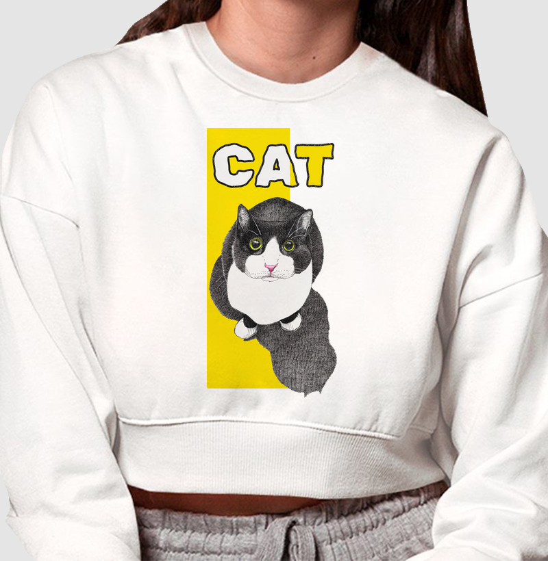 Cropped Moletom O Gato