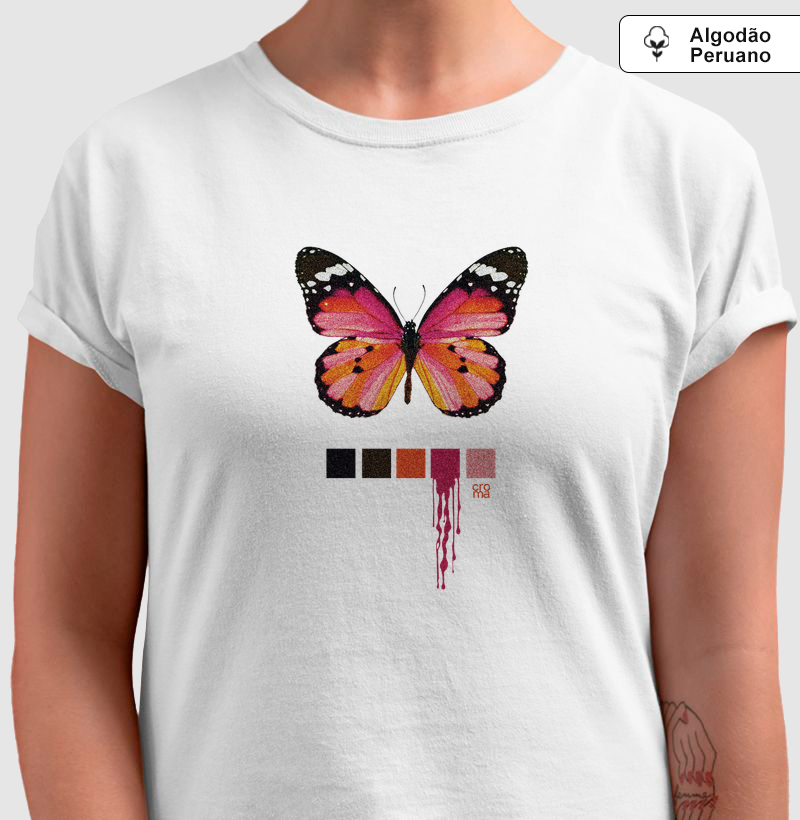 Camiseta Regular Algodão Peruano Borboleta 2.2