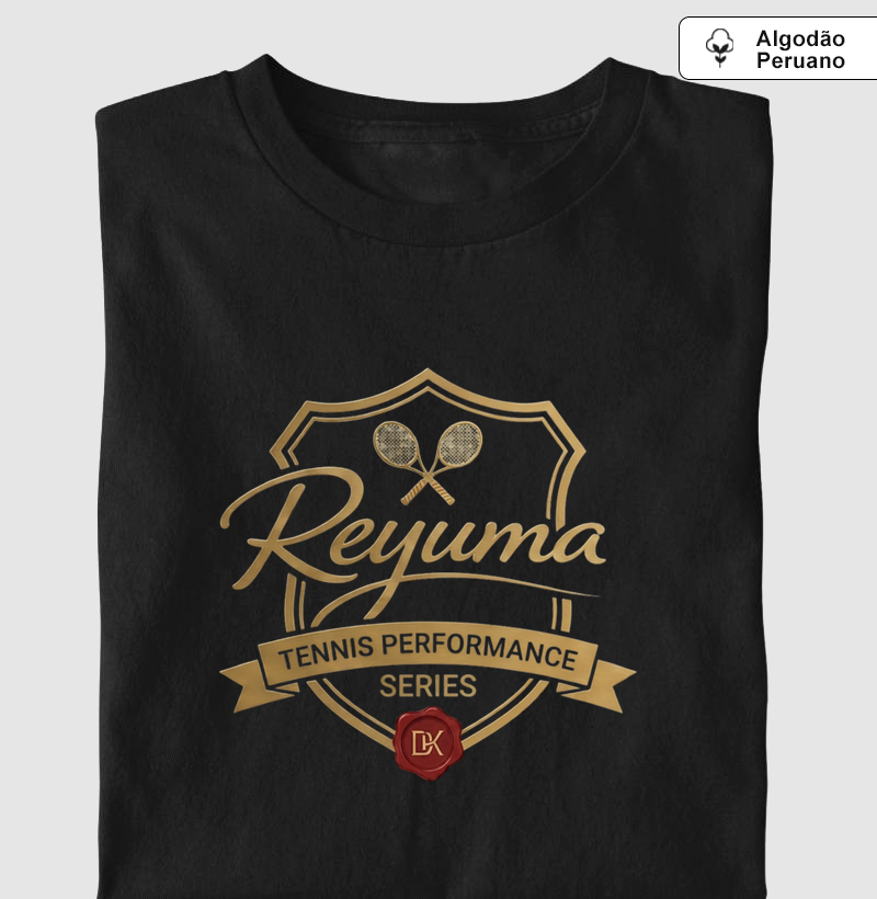 Camiseta Masculina, Feminina e babylook Tennis “Escudo da Dupla” - Algodão Peruano 