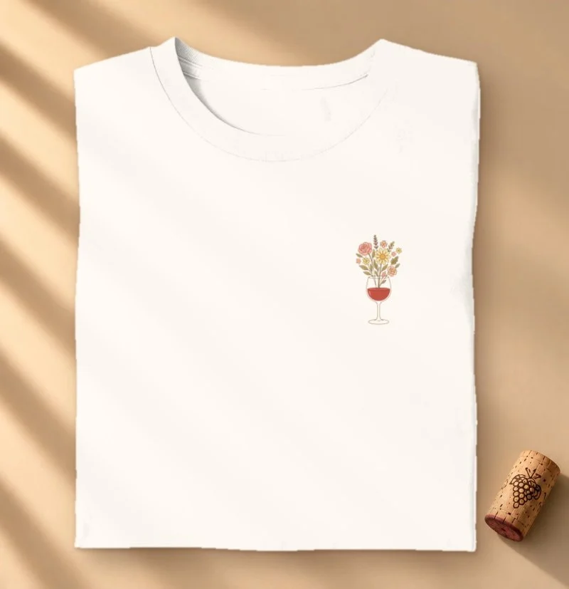 Camiseta Wine & Bloom - Camiseta