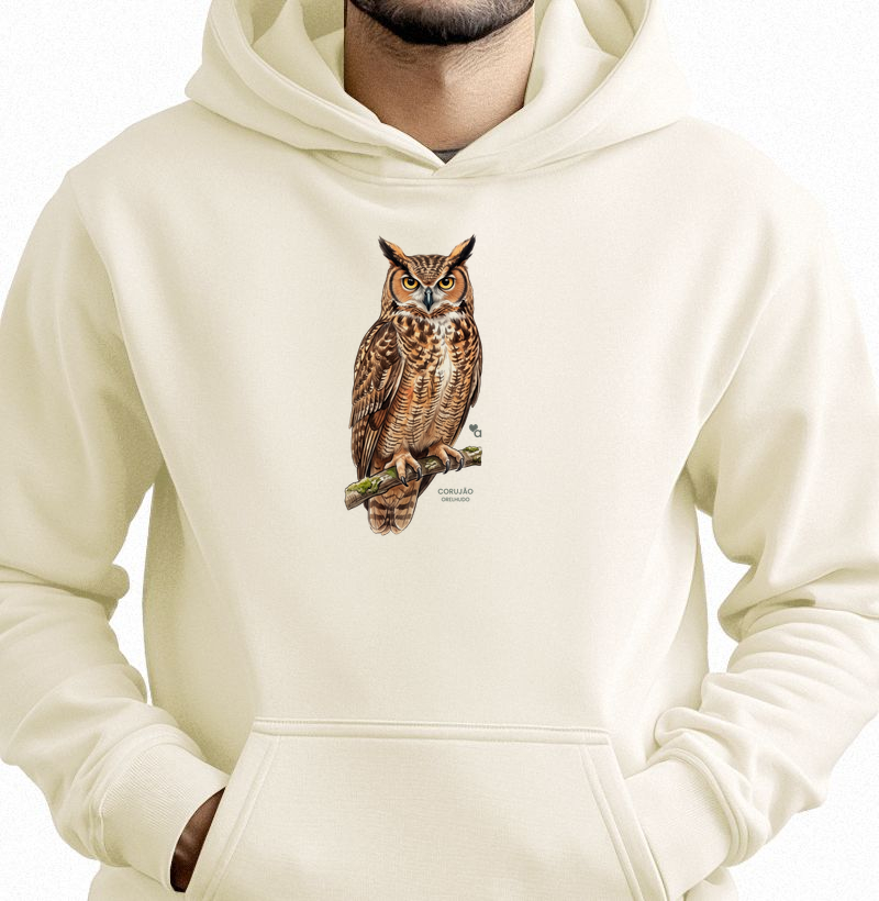 Aves - Corujão Orelhudo - Moletom Hoodie