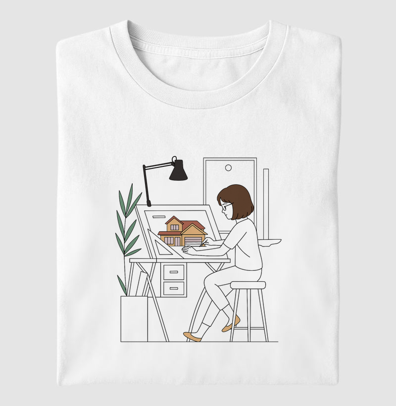 Arquiteta projetando 