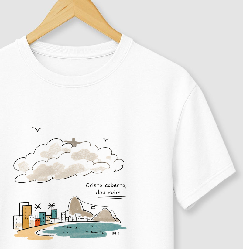 CRISTO COBERTO, DEU RUIM. - Camiseta
