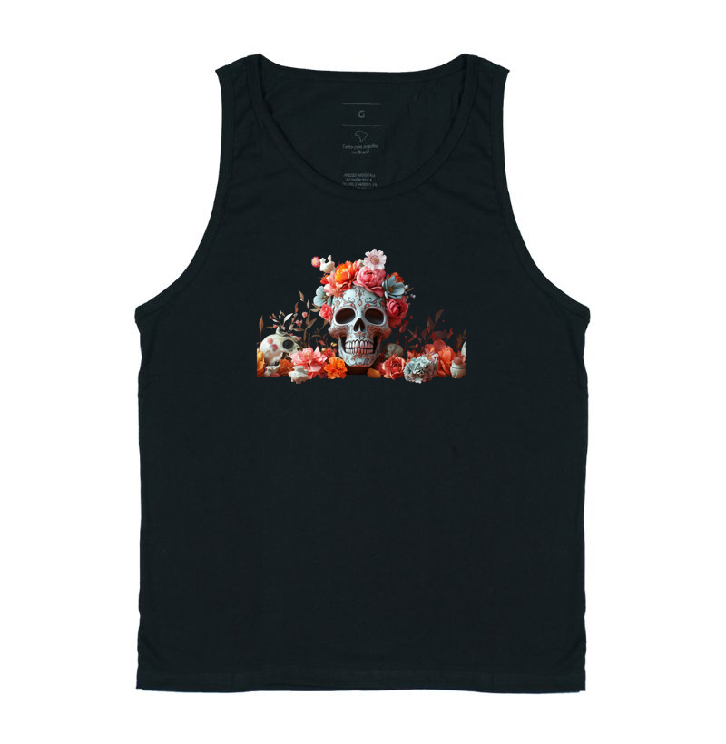 Caveira entre Flores