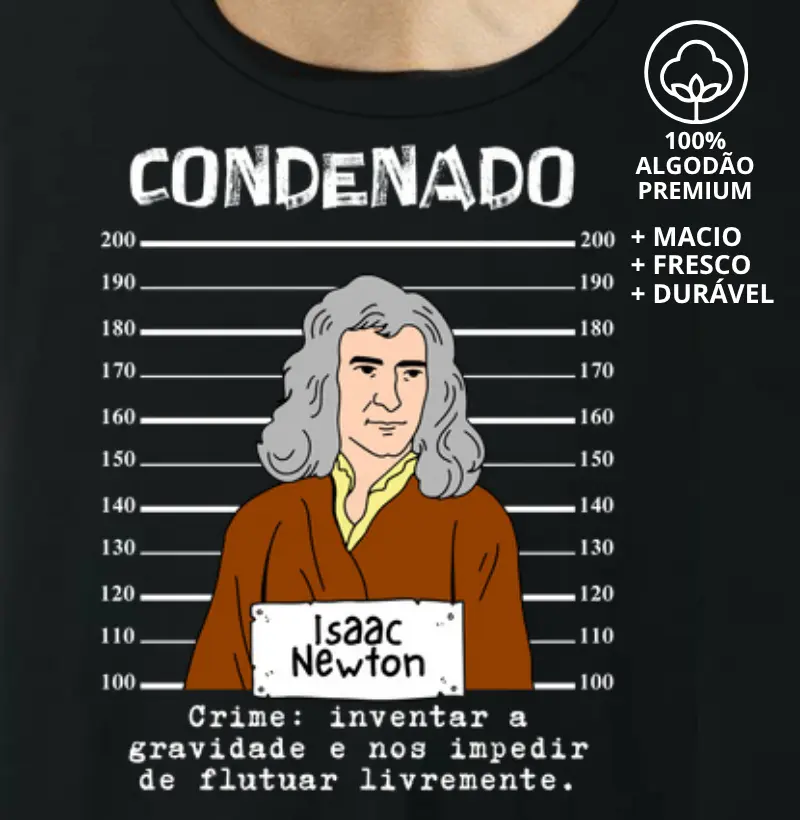 Camiseta Mugshot Isaac Newton