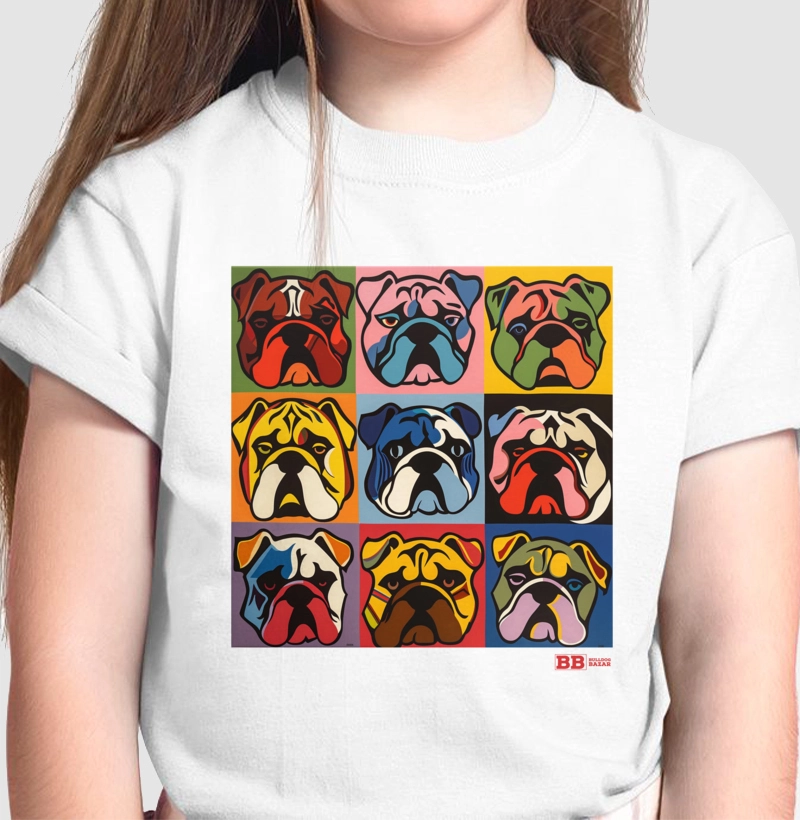 Camiseta Infantil Bulldog Ingles "Cãobada"