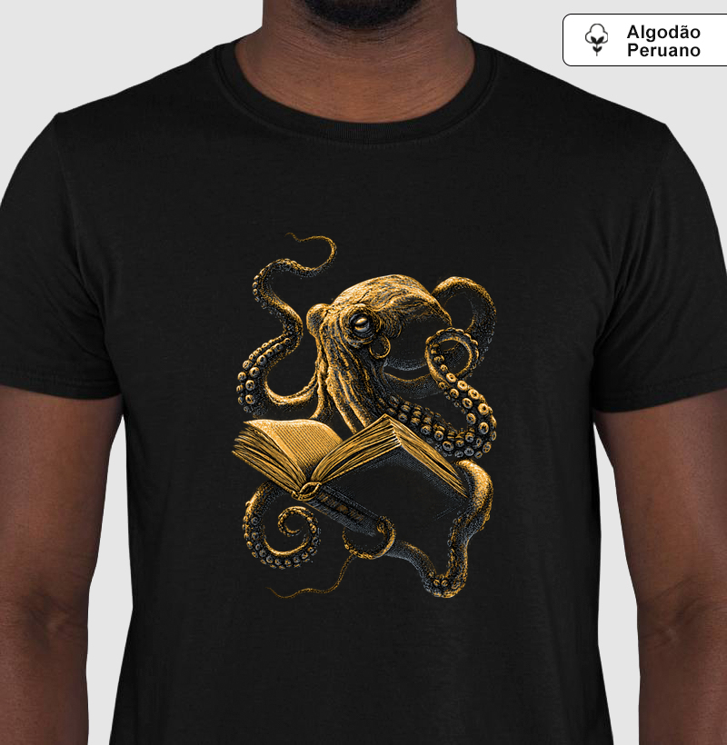Polvo Leitor - Camiseta Algodão Peruano