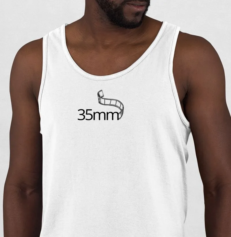 Camiseta regata, tira de filme 35mm
