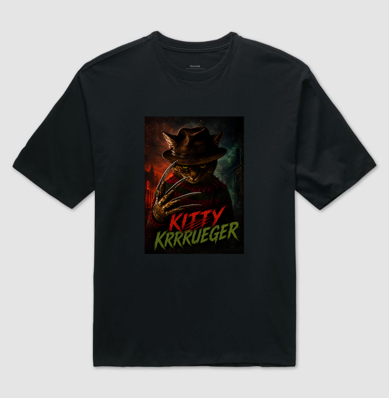 Kitty Krrrueger - Camiseta Oversized