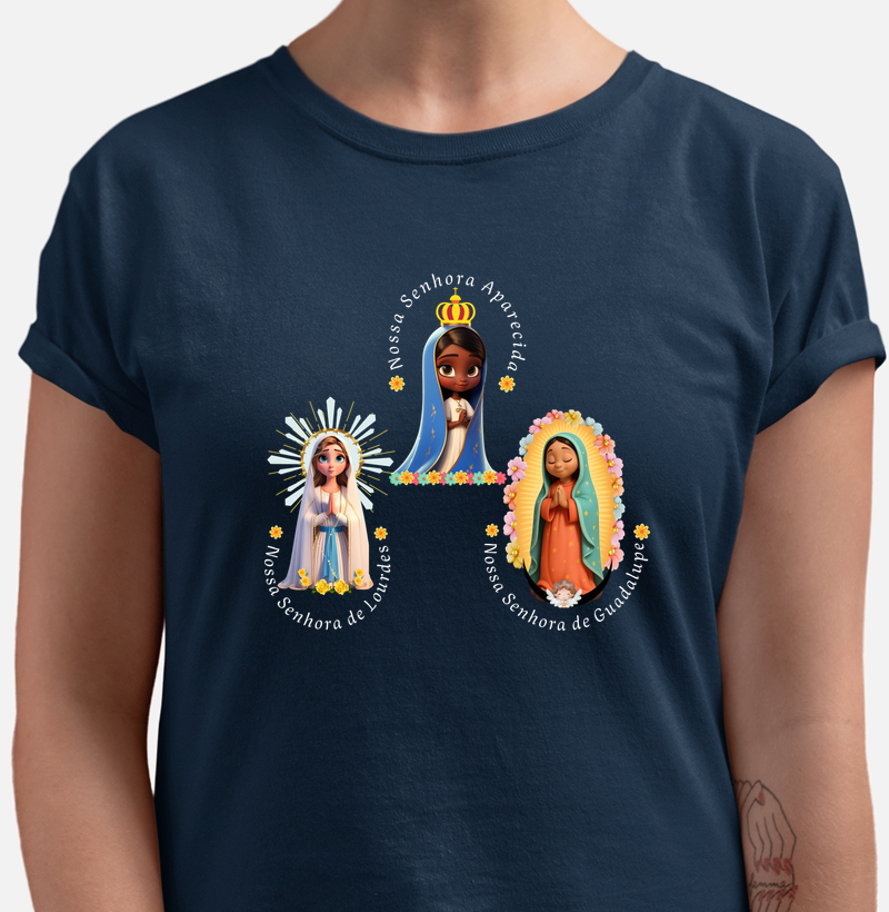 Nossa Senhorinha Aparecida, de Guadalupe e de Lourdes