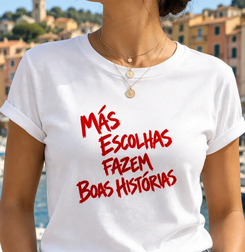 Más Escolhas Fazem Boas Histórias - Camiseta