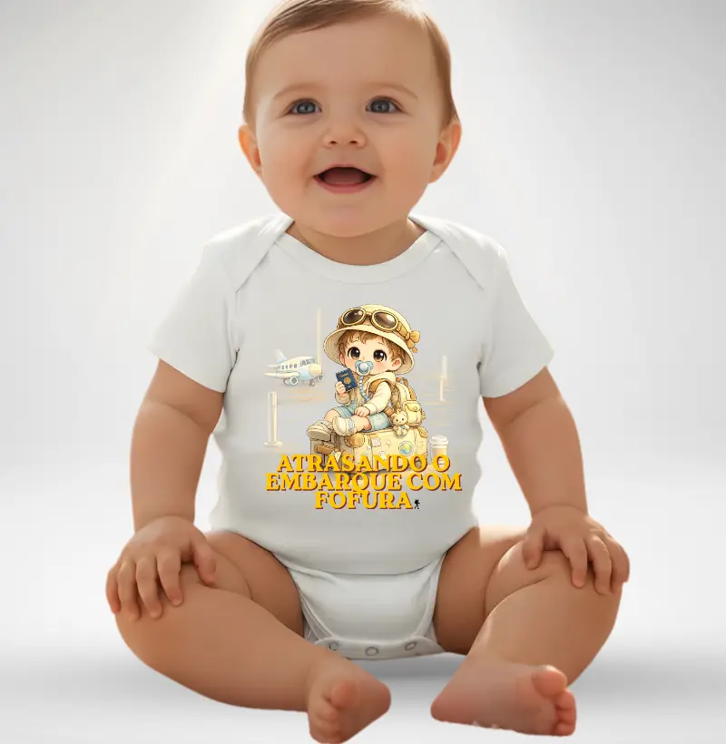 Body Infantil - Atrasando o Embarque com Fofura – Baby Excursionista