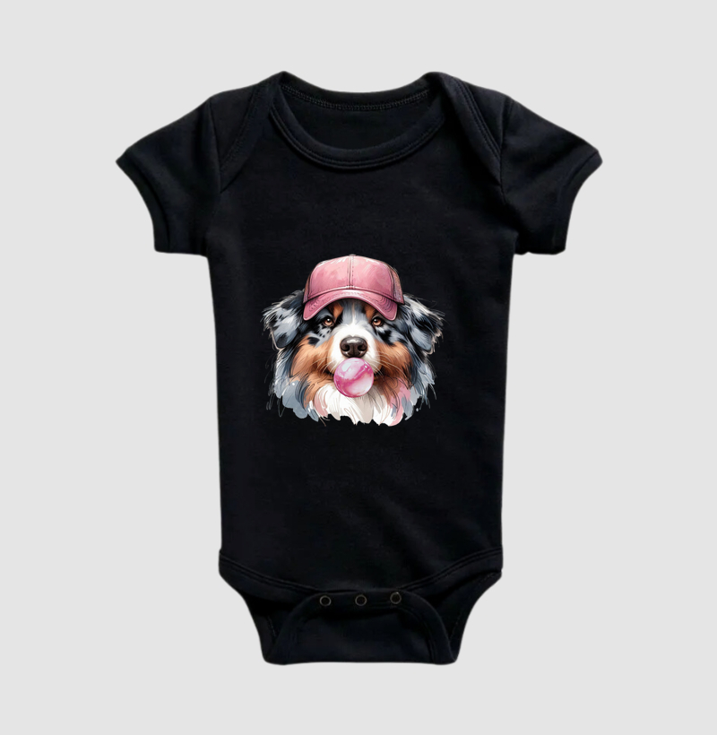 Australian Shepherd Boné e Chiclete