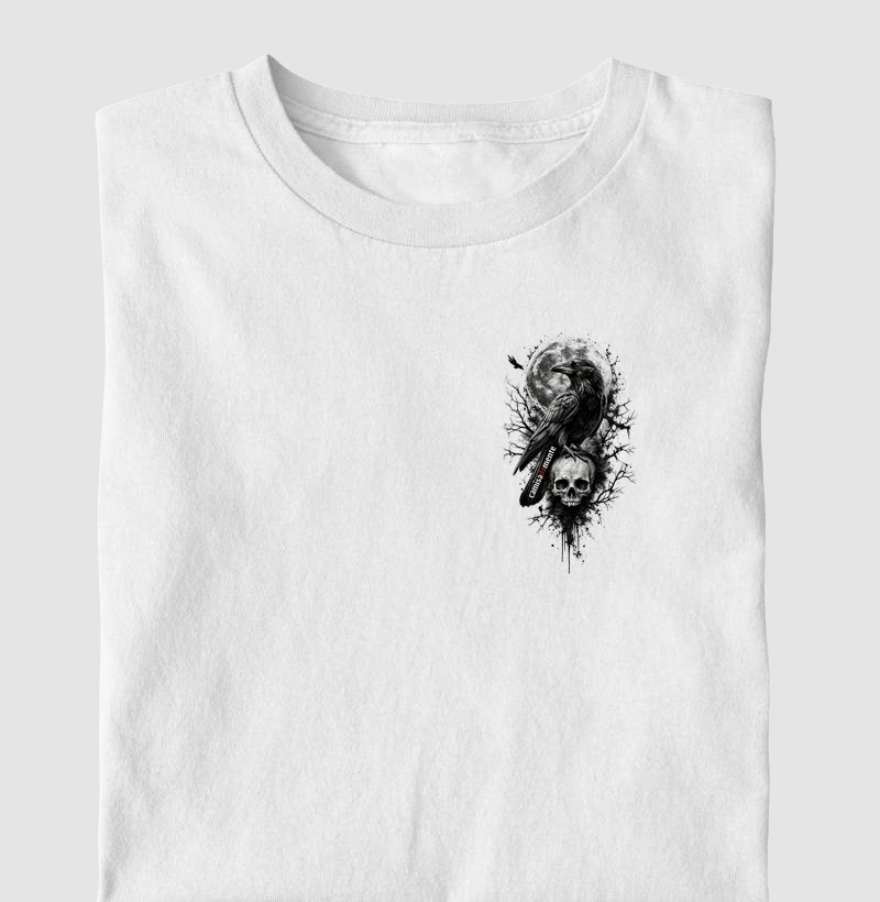 Huginn Caveira Lua Cheia Minimalista