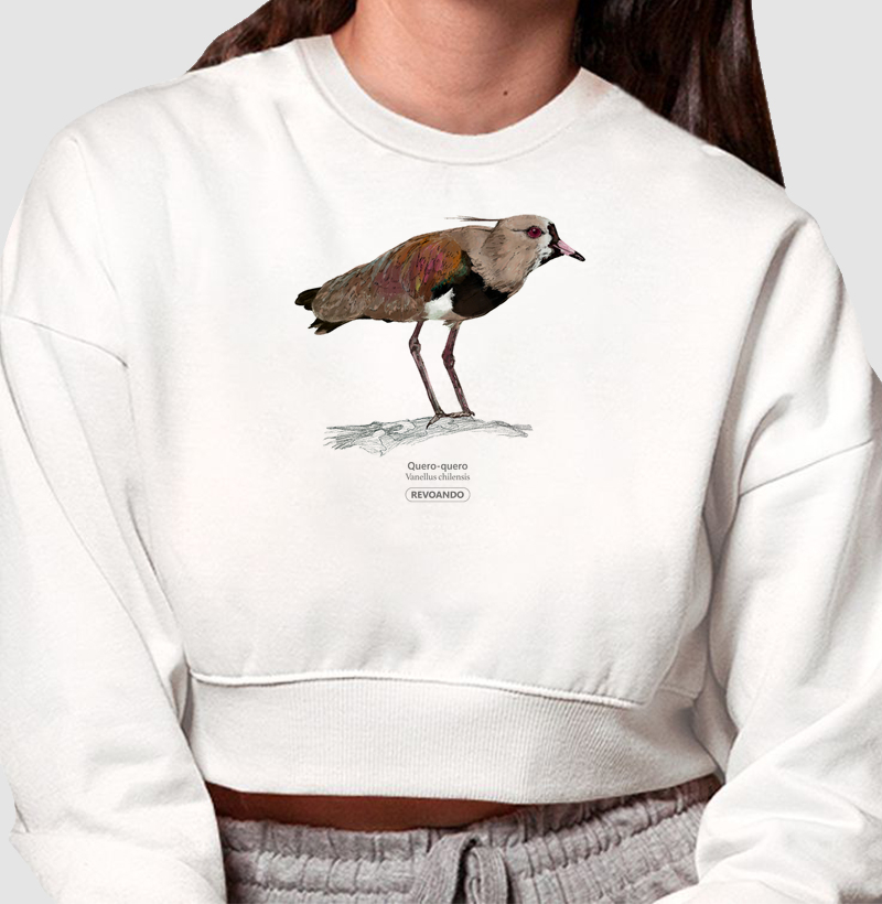 Aves do Brasil - Quero-Quero - Moletom Cropped