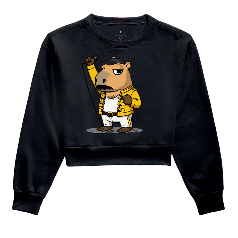 Capivara Rock you - Cropped Moletom