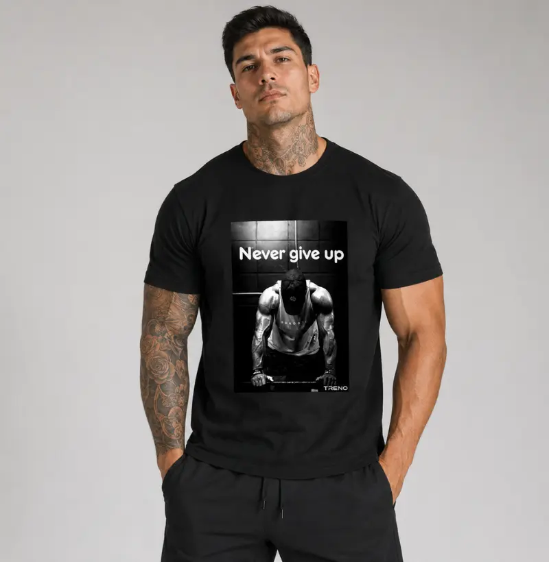 Camiseta Never Give Up – TRENO | Nunca Desista