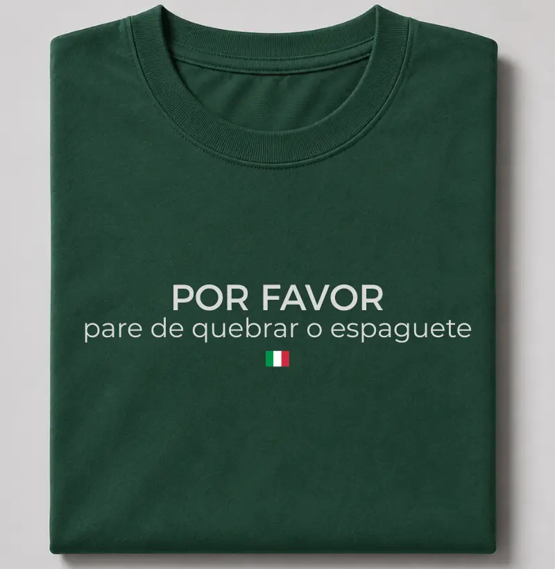 Pare de quebrar o espaguete!
